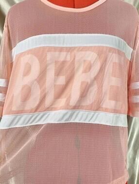 Vintage Bebe mesh jersey top!